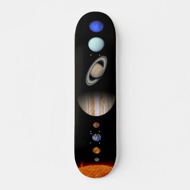 Skateboard Sistema solarPlaneta del espacio ultraterrestre pa (Anverso )
