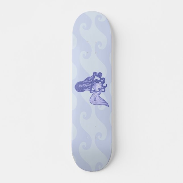 Skateboard Sitting Mermaid Blue (Anverso )