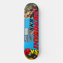 SK8 INVADERS JMT 8 Placa de patinaje de 1/4"