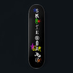 Skateboard "Sk8teboard St*r 3"<br><div class="desc">El Skateboard "Sk8teboard St*r 3" es una tabla única para cada Sk8teboard St*r! Los patinadores Zazzle se dividen en 8 estilos diferentes en el arce norteamericano de origen local, y están diseñados con estándares de calidad profesional que resistirán el patinaje más duro! Obtén cinta de agarre gratis con tu primera...</div>