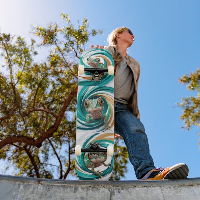 Skateboard Skate Camaleão: Deslize com Estilo e Personalidade (Exterior 1)