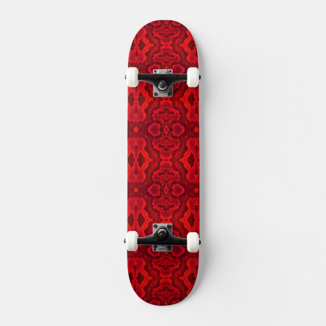 Skateboard Skate de textura de serpiente roja (Anverso)