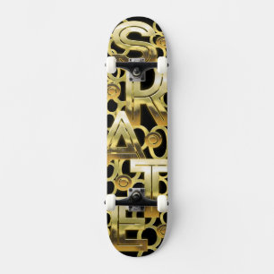 Skateboard SKATE en oro sólido