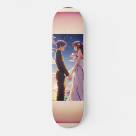 Skateboard Skate Exclusivo: Casal Anime