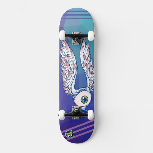 Skateboard Skate Eye con alas (Anverso)