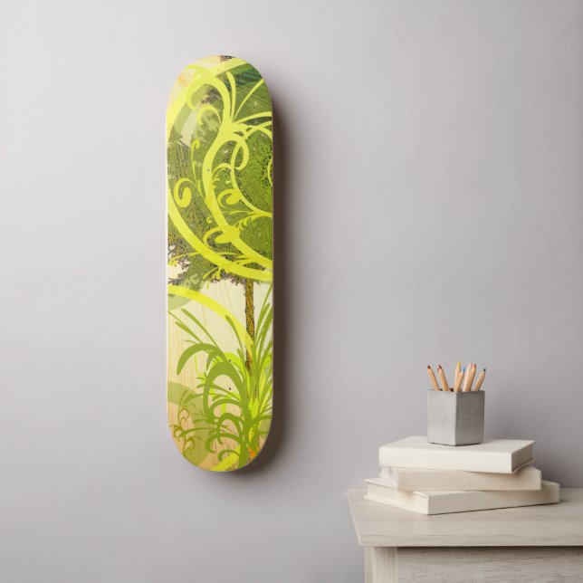 Skateboard Skate Green (Arte de la pared)