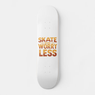 Skateboard Skate Más, Preocupación Menos Patinaje Retro