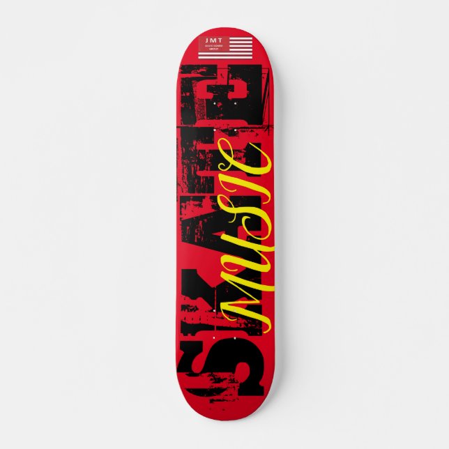 Skateboard SKATE MUSIC, 77/7" Deck (Anverso )