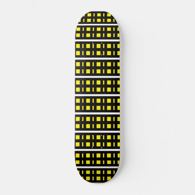 Skateboard skate preto e amarelo (Anverso)
