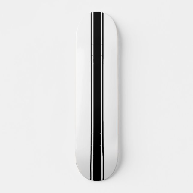 Skateboard Skateboard, negro y blanco (Anverso )
