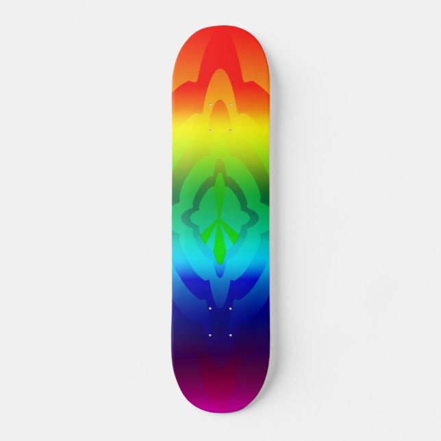 Skateboard Skateboard, símbolo de la paz arcoiris (Anverso)