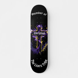 Skateboard Skater cristiano miembro personalizado del león