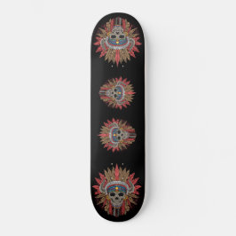 Skateboard Skeleton Chief Skeletboard nativo americano