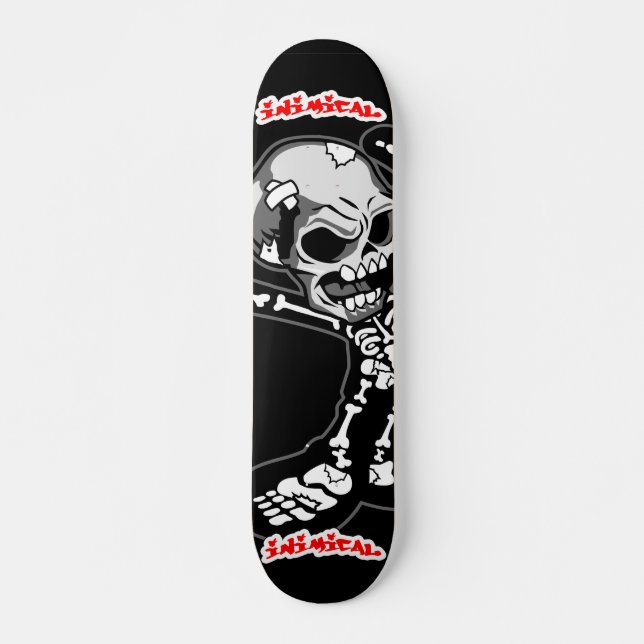 Skateboard Skeleton de cráneo inimético (Anverso )