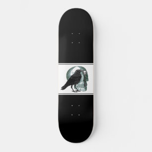 Skateboard Skeleton Raven Skeleton Key Black