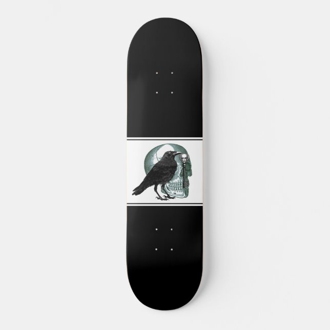 Skateboard Skeleton Raven Skeleton Key Black (Anverso)