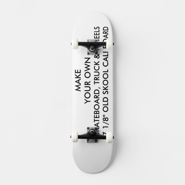 Skateboard Skool antiguo personalizado de 8,5" Skateboard, Ca (Anverso)