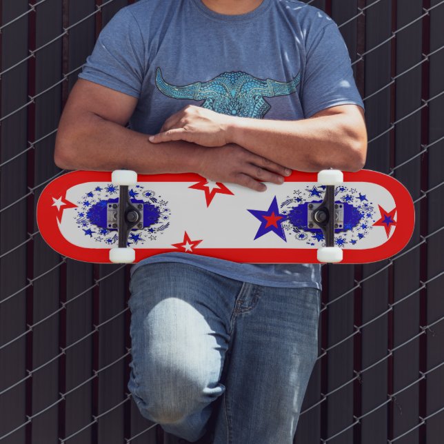 Skateboard Skopje azul rojo (Exterior 3)