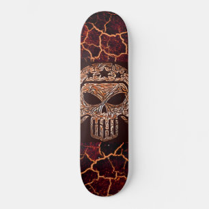 Skateboard Skull and Lava