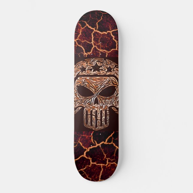 Skateboard Skull and Lava (Anverso)
