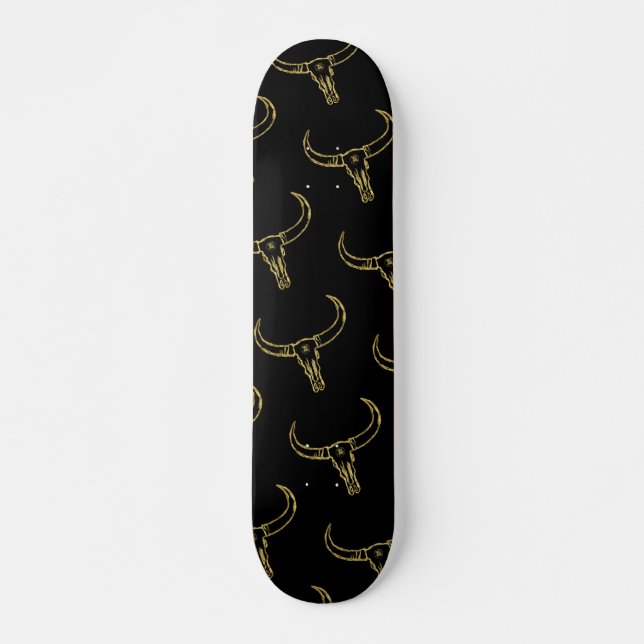 Skateboard Skull Gold Skull (Anverso )