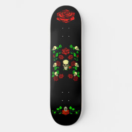 Skateboard Skull N Rosas 3D