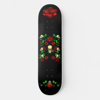 Skateboard Skull N Rosas 3D