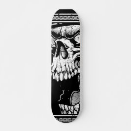 Skateboard Skull negro y blanco
