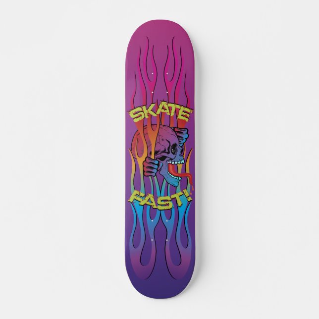 Skateboard Skull Skull colorido (Anverso )