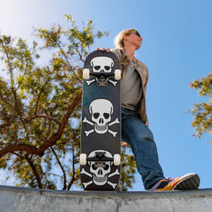 Skateboard Skull y Crossbone