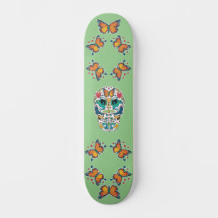 Skateboard Skull y Mariposa de Espíritu Animal Azú