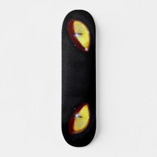 Skateboard Skyboard Black Cat Yellow Eyes