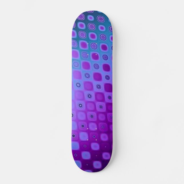 Skateboard Skyboard Blue Purple Retro Pattern (Anverso)
