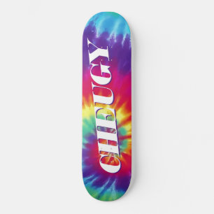 Skateboard Skyboard Cheugy Rainbow Tie Dye