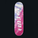 Skateboard Skyboard Cheugy Rosa Blue Tie Dye<br><div class="desc">Celebra tu gentileza con este increíble tablero de patines. ¡Envíame un correo electrónico a christie@christiekelly.com para obtener ayuda sobre los artículos del personalizado! ¡Hágalo astuto,  gente!</div>