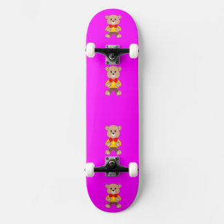 Skateboard Skyboard Cute Pink Teddy Bear