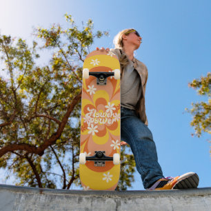 Skateboard Skyboard de alimentación de flor retro de Guay Gro