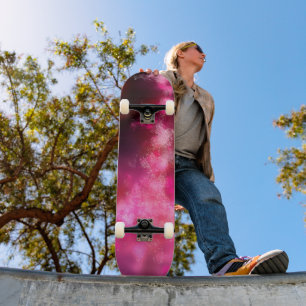 Skateboard Skyboard de cielo rosa