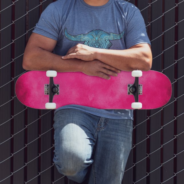 Skateboard Skyboard de efecto de nube magenta (Exterior 3)