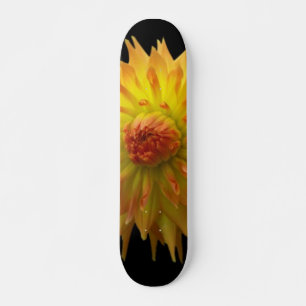 Skateboard Skyboard de flores amarillas