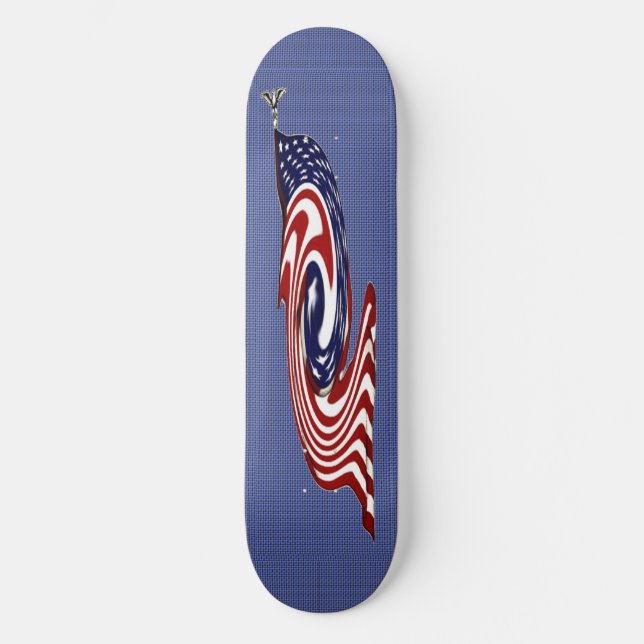 Skateboard Skyboard de flujo rápido de la bandera estadounide (Anverso)