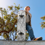 Skateboard Skyboard de Mármol blanco<br><div class="desc">Patines de la Piedra de Mármol Blanco Diseño MIGNED moderno</div>