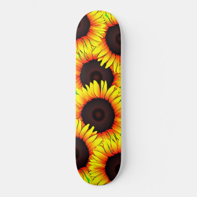 Skateboard Skyboard de verano de girasoles (Anverso)