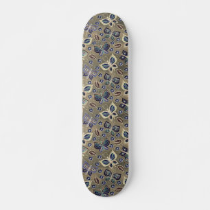 Skateboard Skyboard del patrón de mariposa azul retro girator