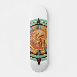 Skateboard Skyboard del patrón de prueba de cabeza india