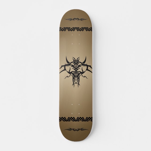 Skateboard Skyboard diseñado para tatuajes (Anverso )