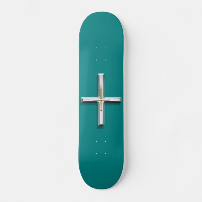 Skateboard Skyboard doble verde azulado (Anverso)