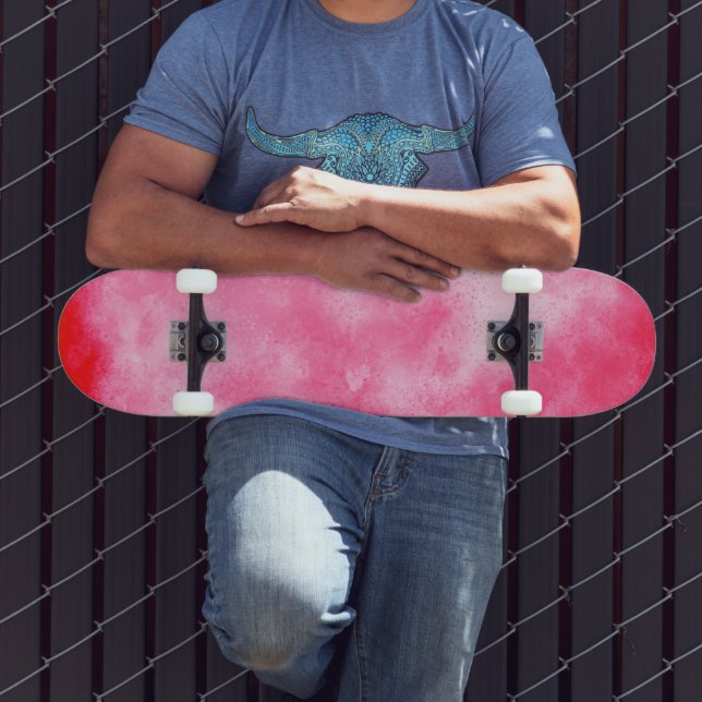 Skateboard Skyboard efecto de nube rosa (Exterior 3)