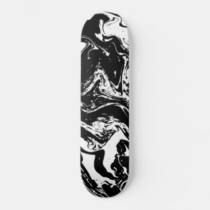 Skateboard Skyboard estilo Mármol blanco y negro