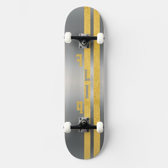 Skateboard Skyboard FLIP metalizado (Anverso)